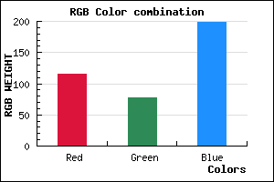 rgb background color #744EC6 mixer