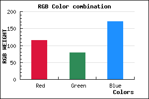 rgb background color #744FAB mixer