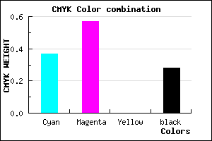 #744FB7 color CMYK mixer
