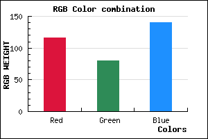 rgb background color #74508C mixer