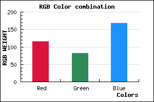 rgb background color #7452A8 mixer
