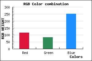 rgb background color #7454FC mixer