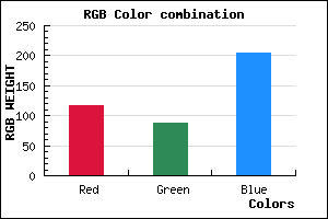 rgb background color #7457CD mixer