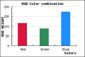 rgb background color #7458AE mixer