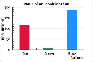rgb background color #7409BB mixer