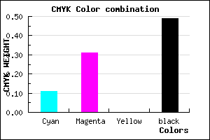 #745A82 color CMYK mixer