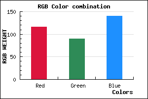 rgb background color #745A8C mixer