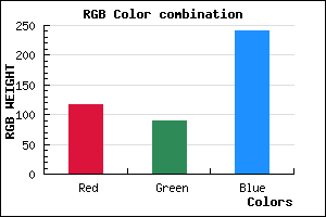 rgb background color #745AF1 mixer