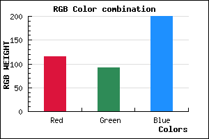 rgb background color #745CC8 mixer