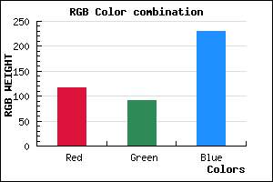 rgb background color #745CE6 mixer