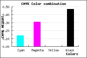 #745D87 color CMYK mixer