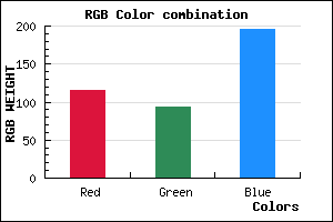 rgb background color #745DC3 mixer
