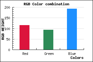 rgb background color #745EC0 mixer
