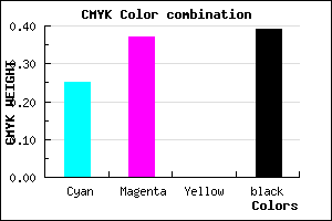 #74619B color CMYK mixer