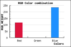 rgb background color #7500EC mixer