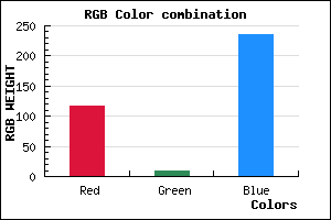 rgb background color #750AEB mixer