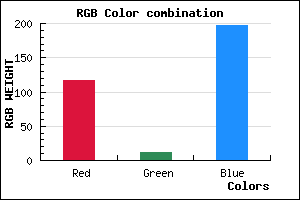 rgb background color #750BC5 mixer