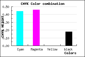 #7571D1 color CMYK mixer