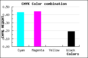 #7573CF color CMYK mixer