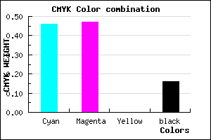 #7573D7 color CMYK mixer