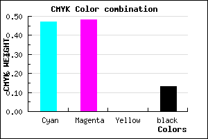#7573DD color CMYK mixer