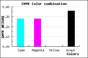 #7575A3 color CMYK mixer