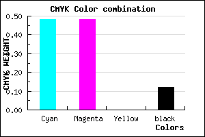 #7575E1 color CMYK mixer