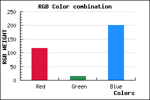 rgb background color #750EC9 mixer