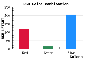 rgb background color #750ECC mixer