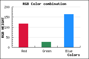 rgb background color #751AA4 mixer