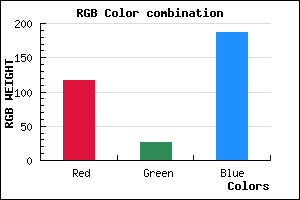 rgb background color #751BBB mixer