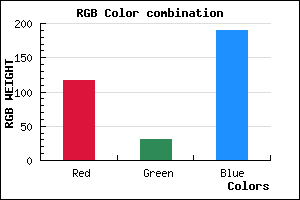rgb background color #751EBE mixer
