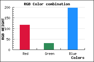 rgb background color #751FC5 mixer
