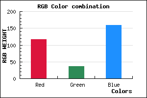 rgb background color #75249F mixer