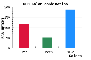 rgb background color #7533BB mixer