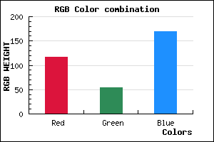 rgb background color #7536AA mixer