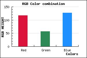 rgb background color #75397F mixer
