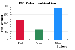 rgb background color #753EBC mixer