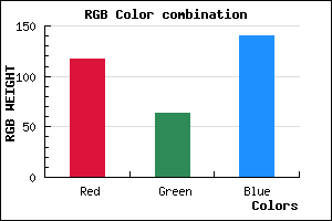 rgb background color #75408C mixer