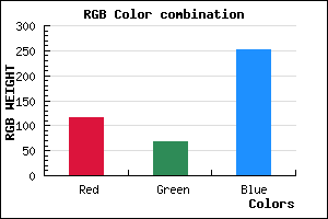 rgb background color #7543FB mixer