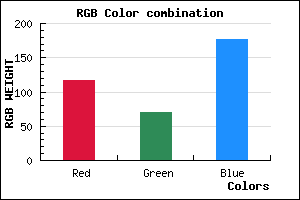 rgb background color #7546B0 mixer