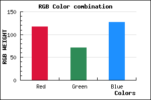 rgb background color #75477F mixer