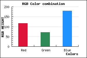 rgb background color #7547B3 mixer