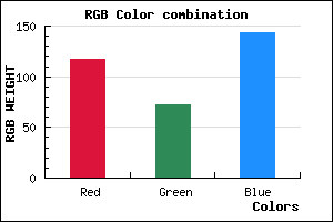 rgb background color #75488F mixer