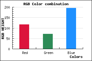 rgb background color #7548C3 mixer