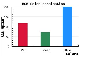 rgb background color #7548C8 mixer