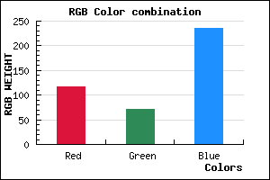 rgb background color #7548EC mixer