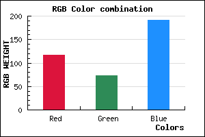 rgb background color #7549BF mixer