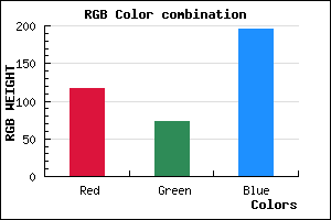 rgb background color #7549C3 mixer