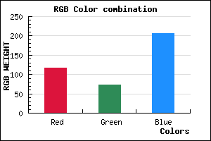 rgb background color #7549CF mixer
